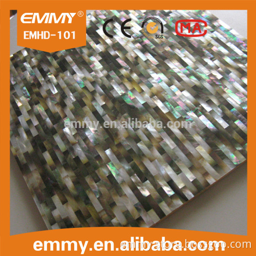 building material sea oyster shell mosaic tile long pattern for wall decoration